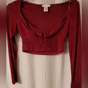 Urban Romantics Soft, Red Crop Top, Size M